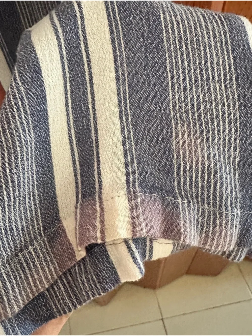 Billabong Striped Wide Leg Pants | Blue White Beachy Drawstring | Size M - Picture 9 of 9